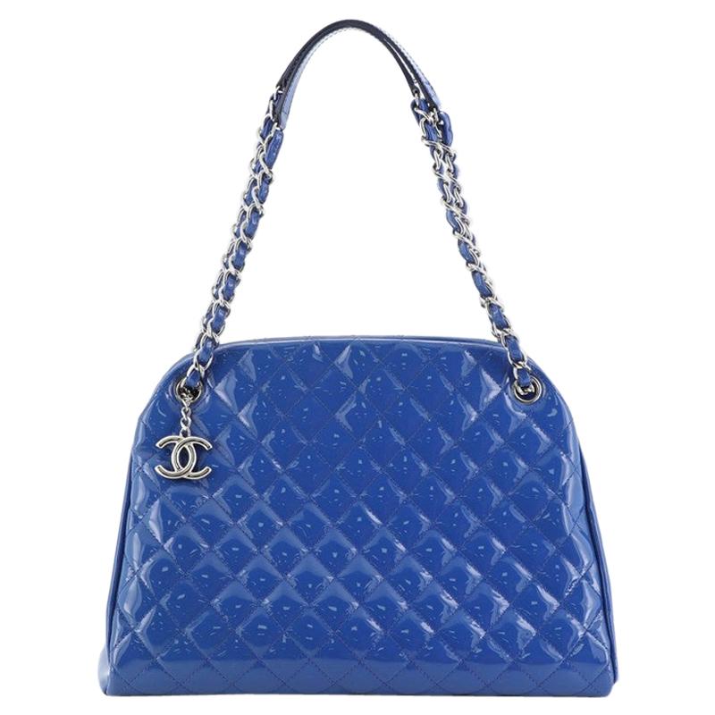 Chanel Just Mademoiselle Bag Quilted Patent Large 