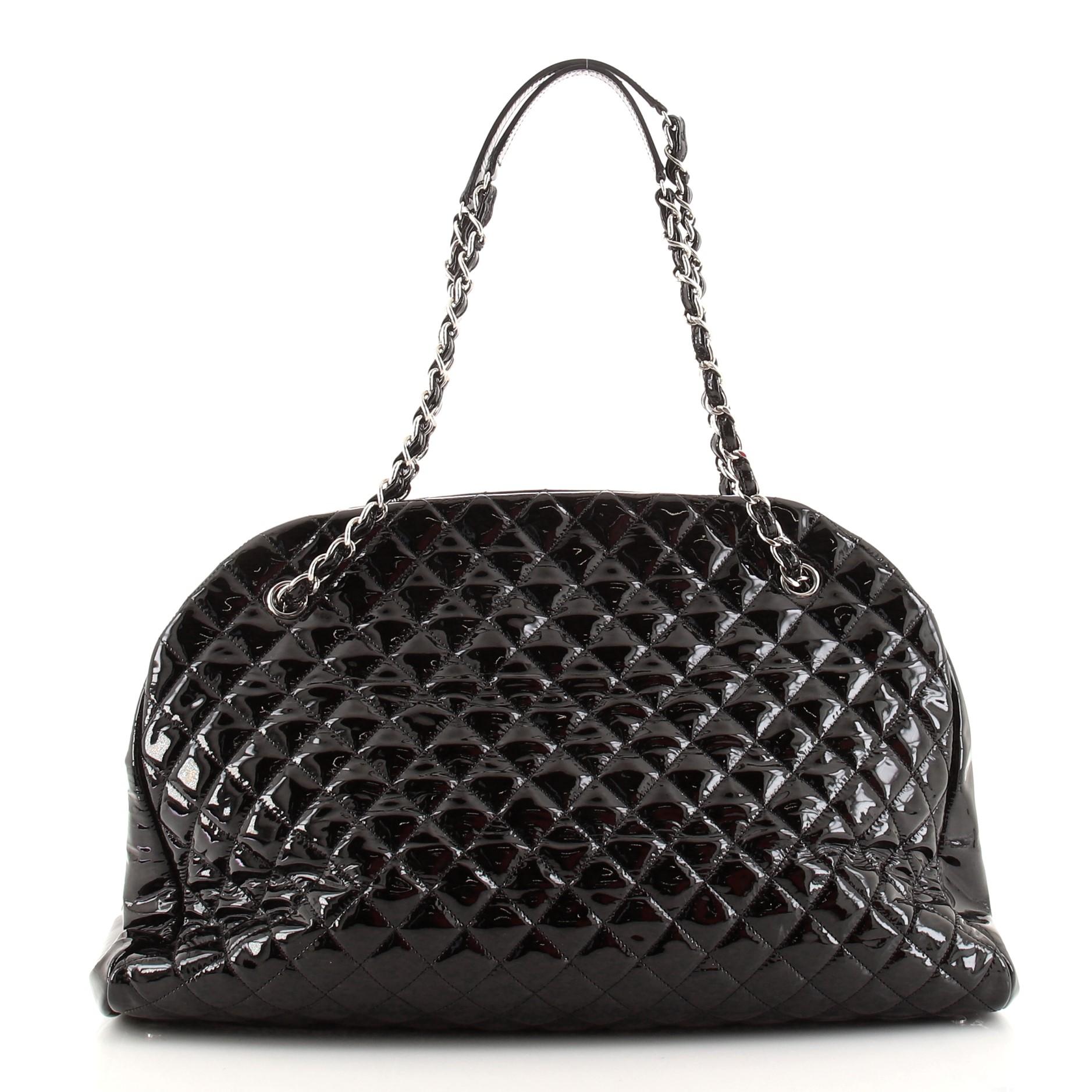 Chanel Just Mademoiselle Bolso Acolchado Charol Maxi en Bueno Estado en NY, NY