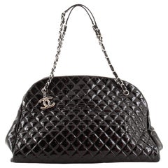 Chanel Just Mademoiselle Bolso Acolchado Charol Maxi