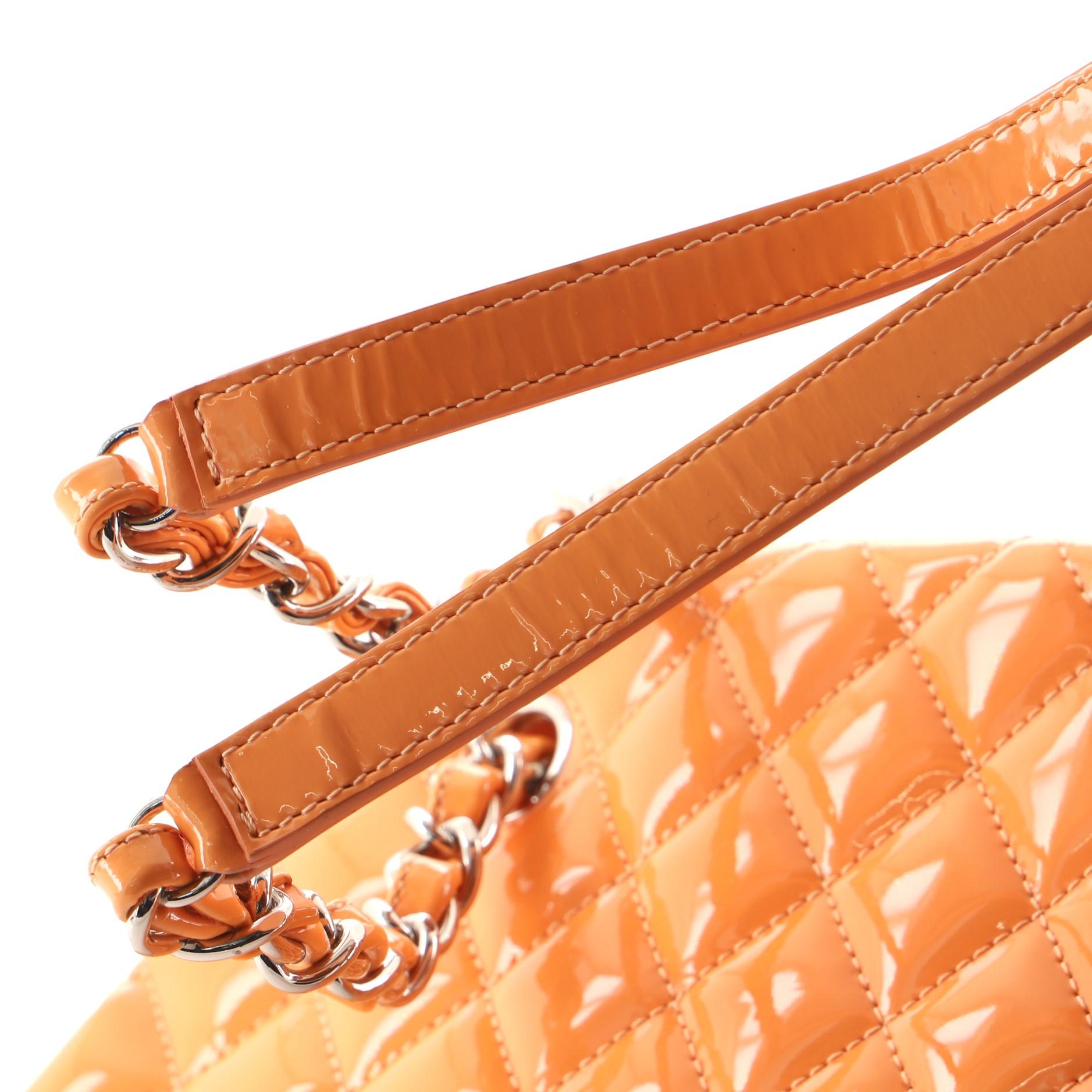 Chanel Just Mademoiselle Bag Quilted Patent Medium 2