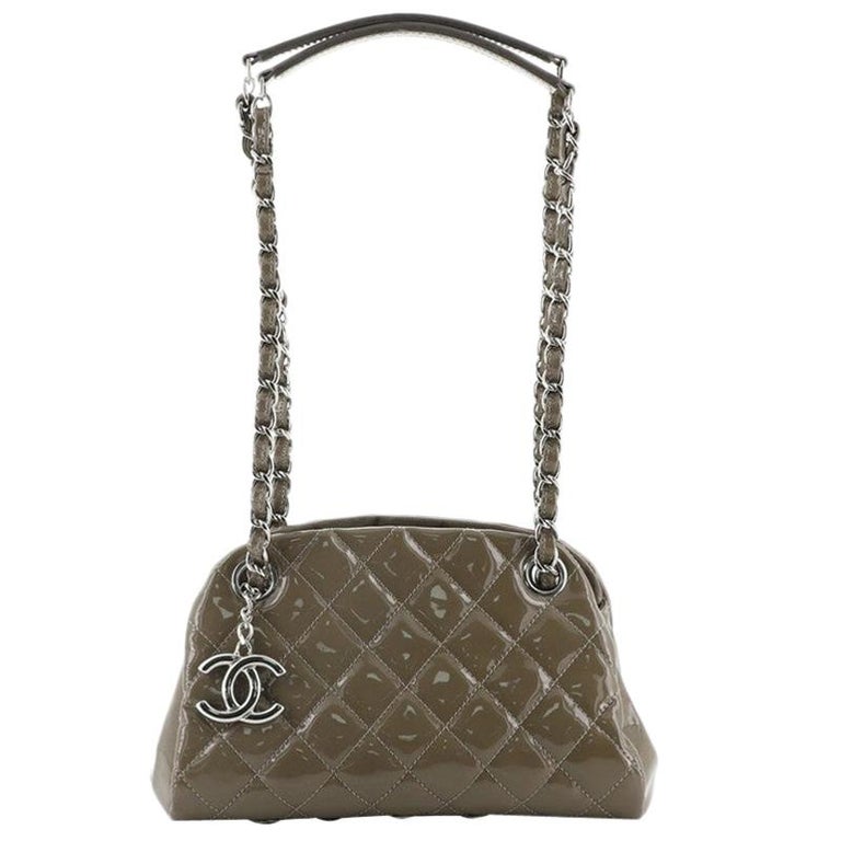 Chanel Just Mademoiselle Bag Quilted Patent Mini