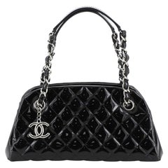 Chanel Just Mademoiselle Bag Quilted Patent Small