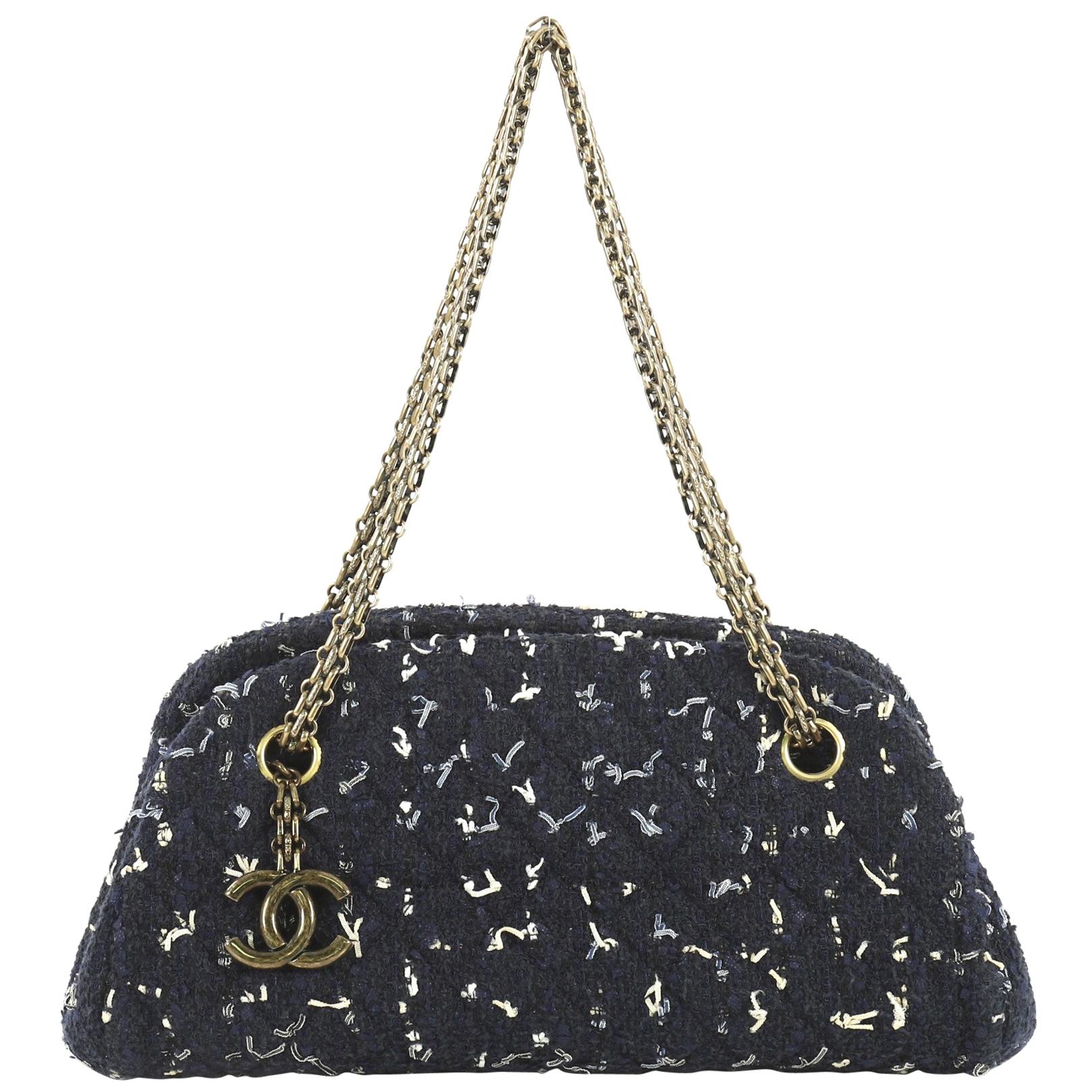 Chanel Just Mademoiselle Bag Tweed Small