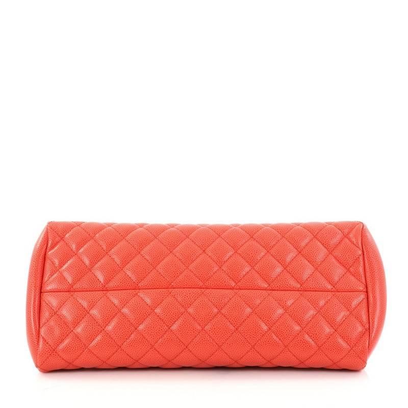 Women's or Men's Chanel Just Mademoiselle Handbag Quilted Caviar Medium 