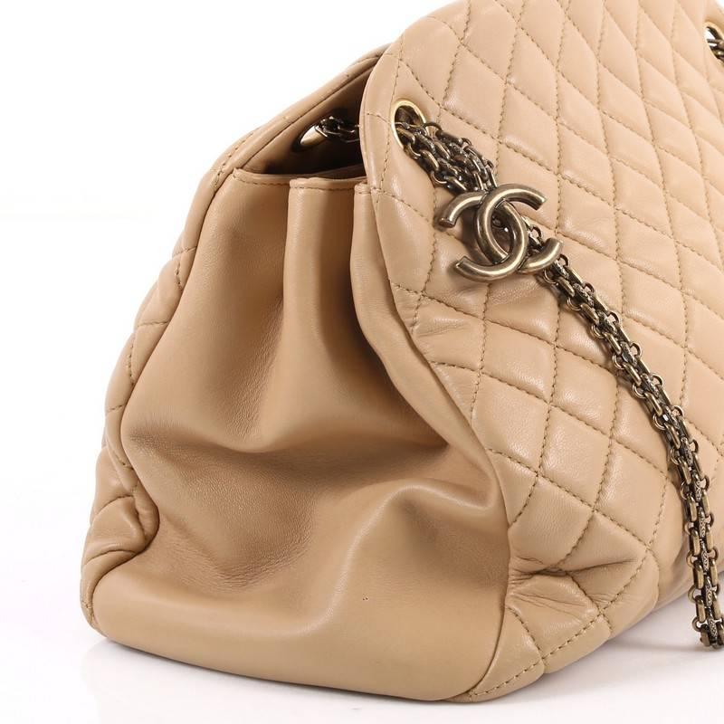 Chanel Just Mademoiselle Handbag Quilted Lambskin Large 1