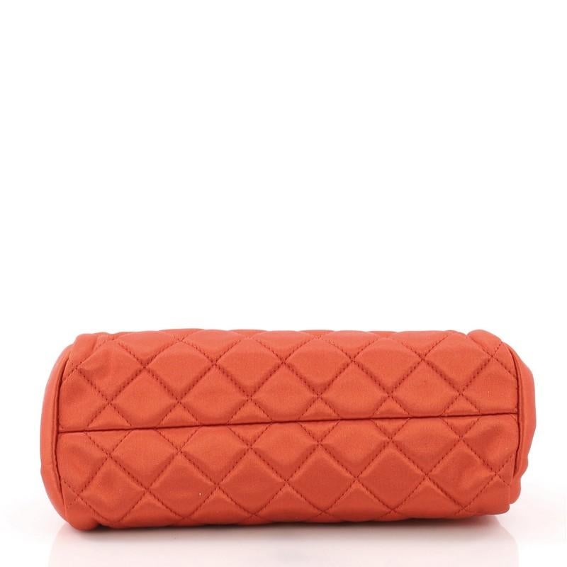 Women's Chanel Just Mademoiselle Handbag Quilted Satin Mini