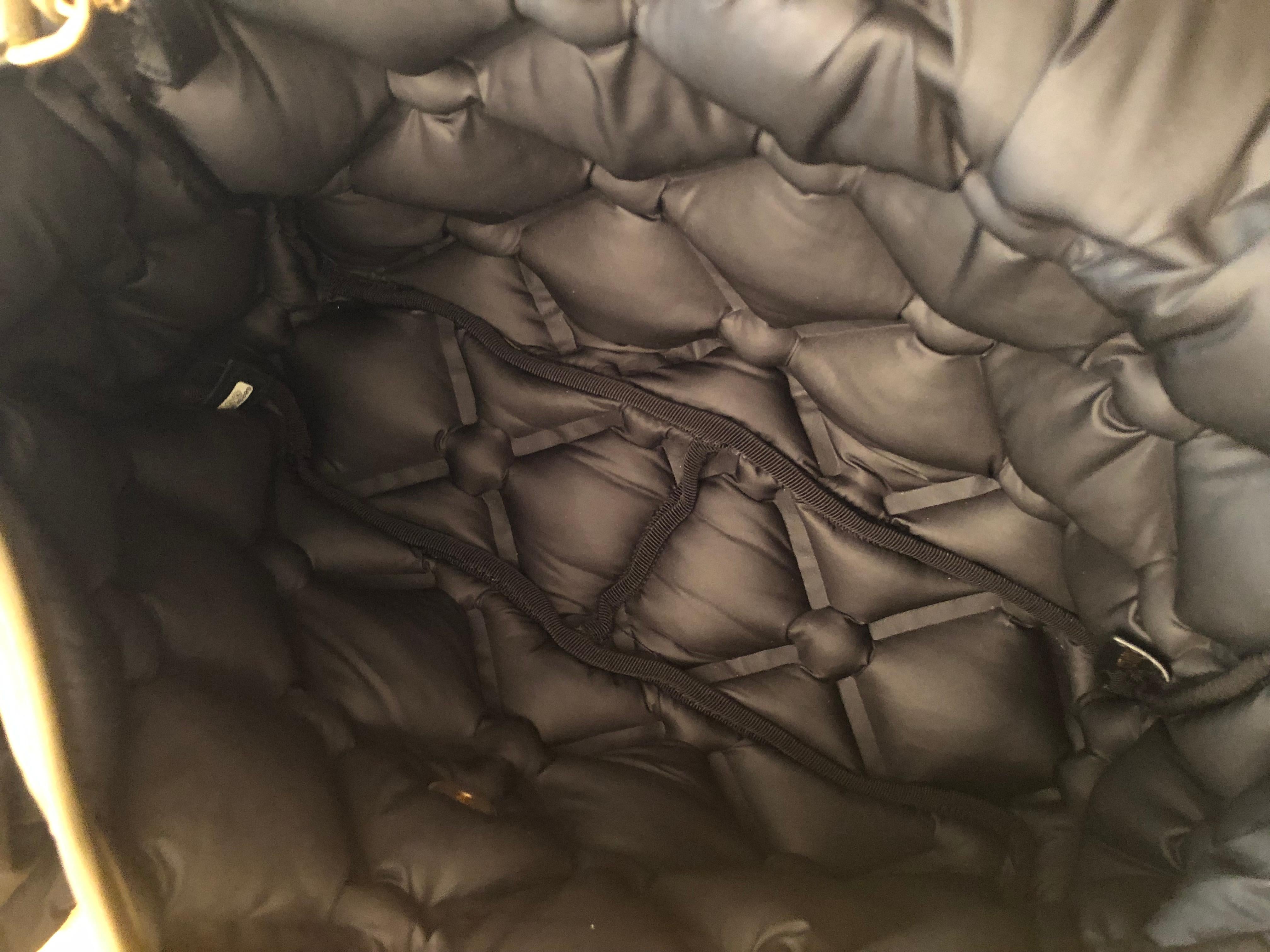 Chanel Kaki Iridescent Leather Jumbo Chesterfield Bag 5