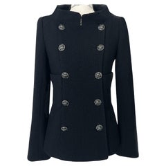 Chanel Karine Roitfeld Style Black Tweed Jacket