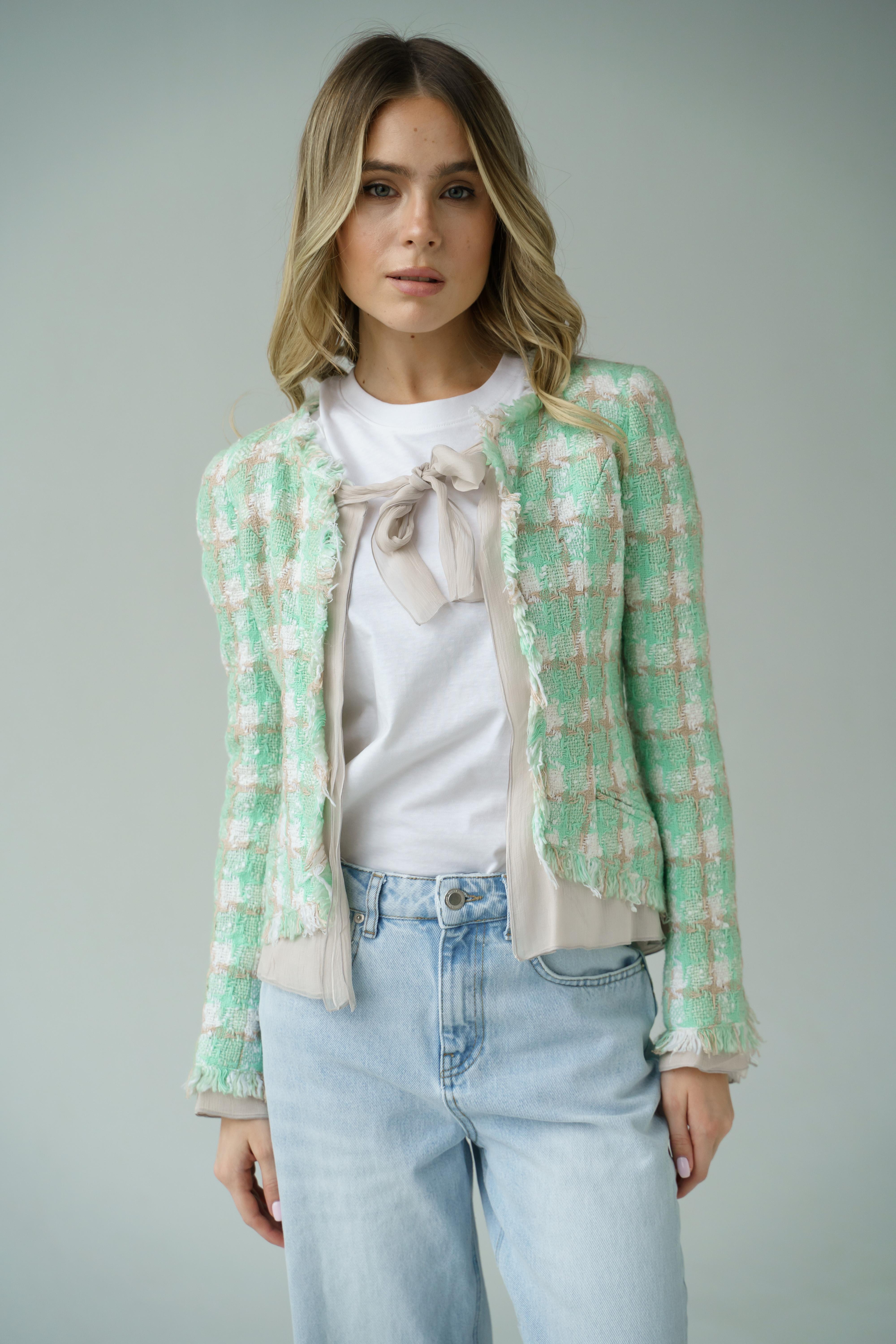 Women's Chanel & Karl Lagerfeld 04c 2004 cruise / resort  logo jacket 34 fr For Sale