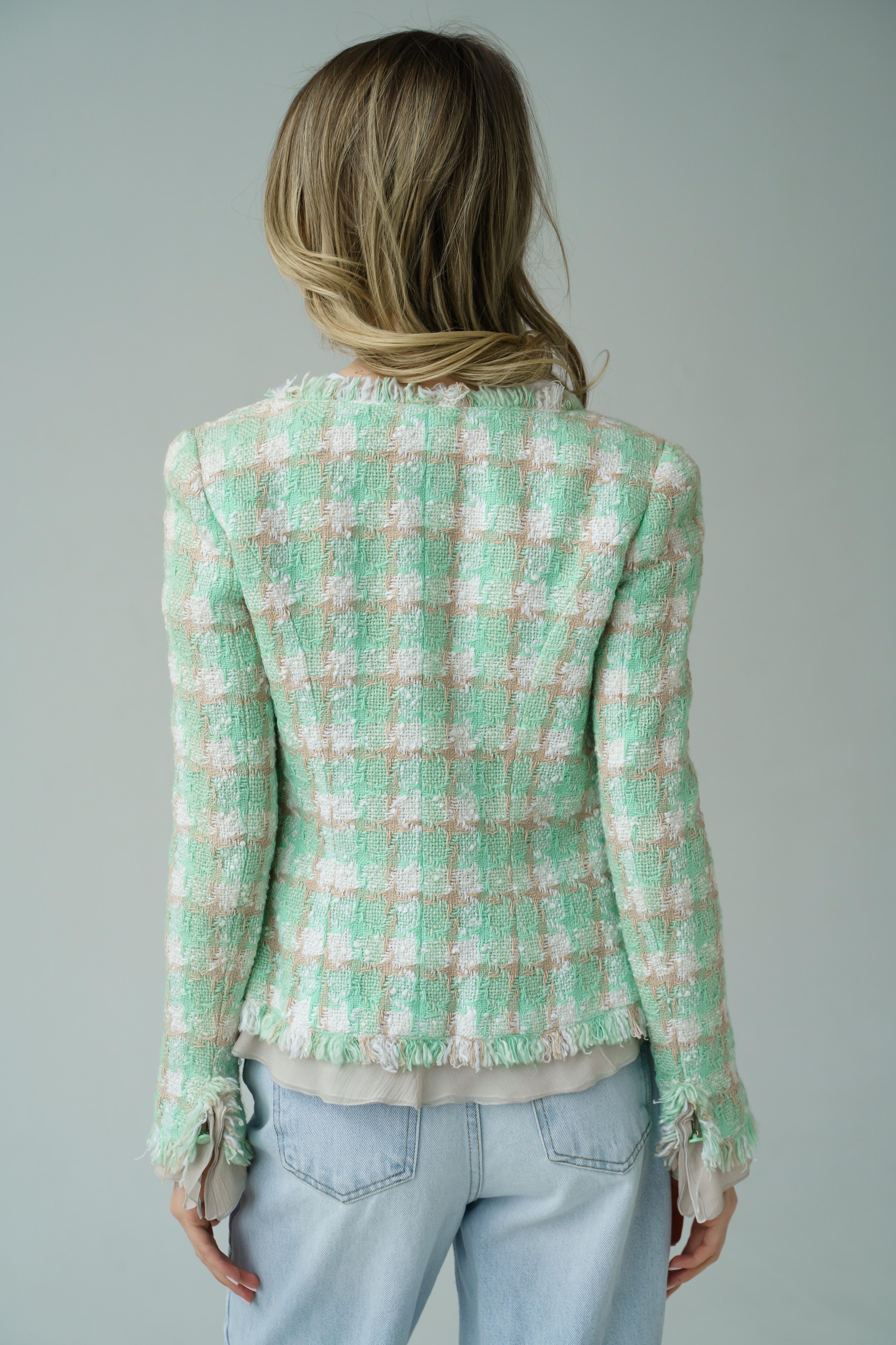 Chanel & Karl Lagerfeld 04c 2004 cruise / resort  logo jacket 34 fr For Sale 3