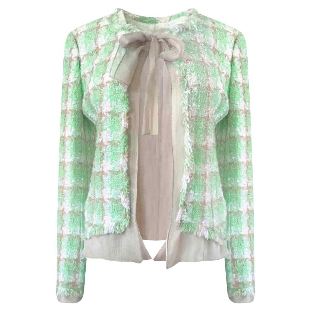 Chanel & Karl Lagerfeld 04c 2004 cruise / resort  logo jacket 34 fr For Sale