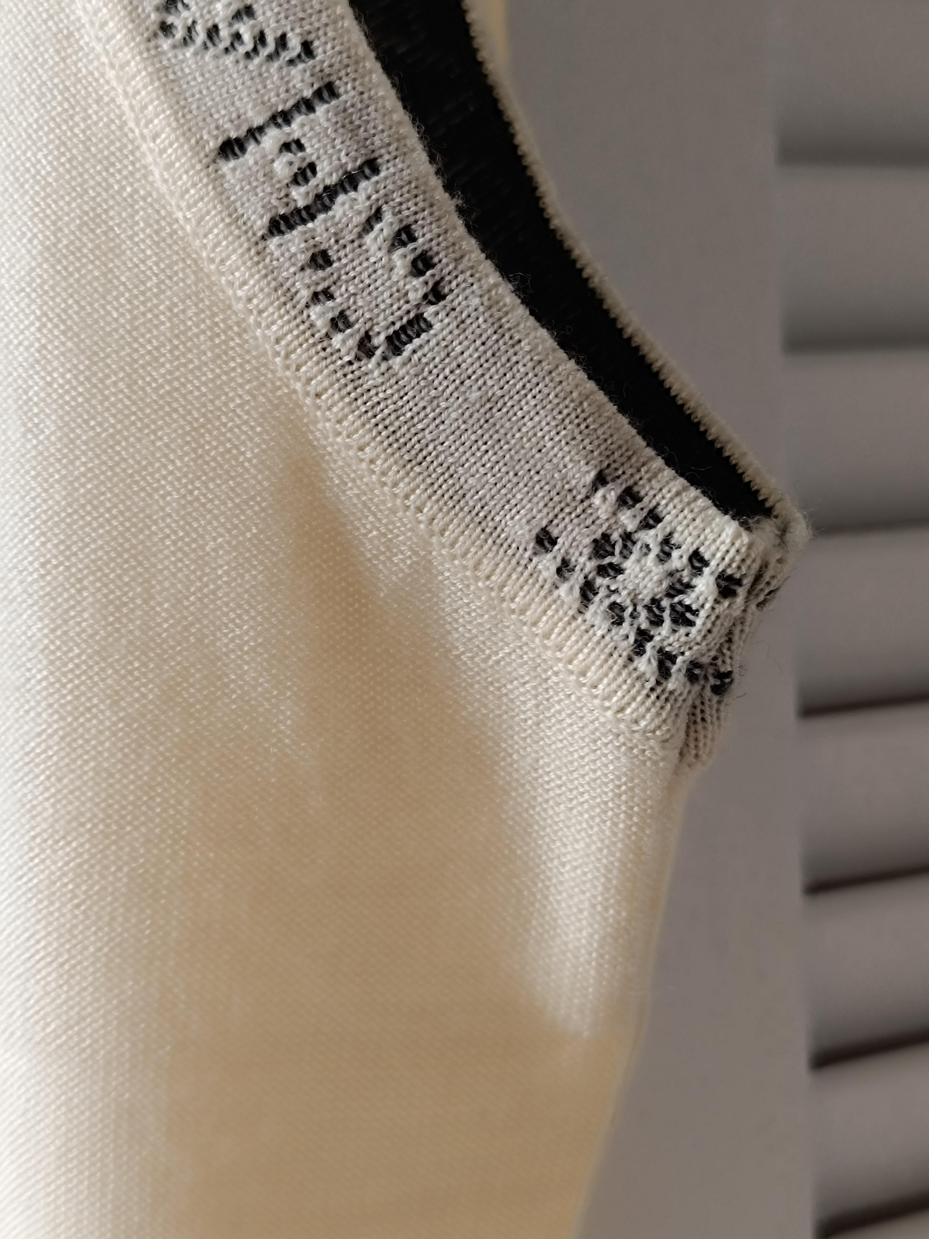 CHANEL & Karl Lagerfeld 07A 2007 Wool Logo Vest Top Turtleneck Very Rare For Sale 13