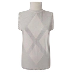 CHANEL & Karl Lagerfeld 07A 2007 Wool Logo Vest Top Turtleneck Very Rare