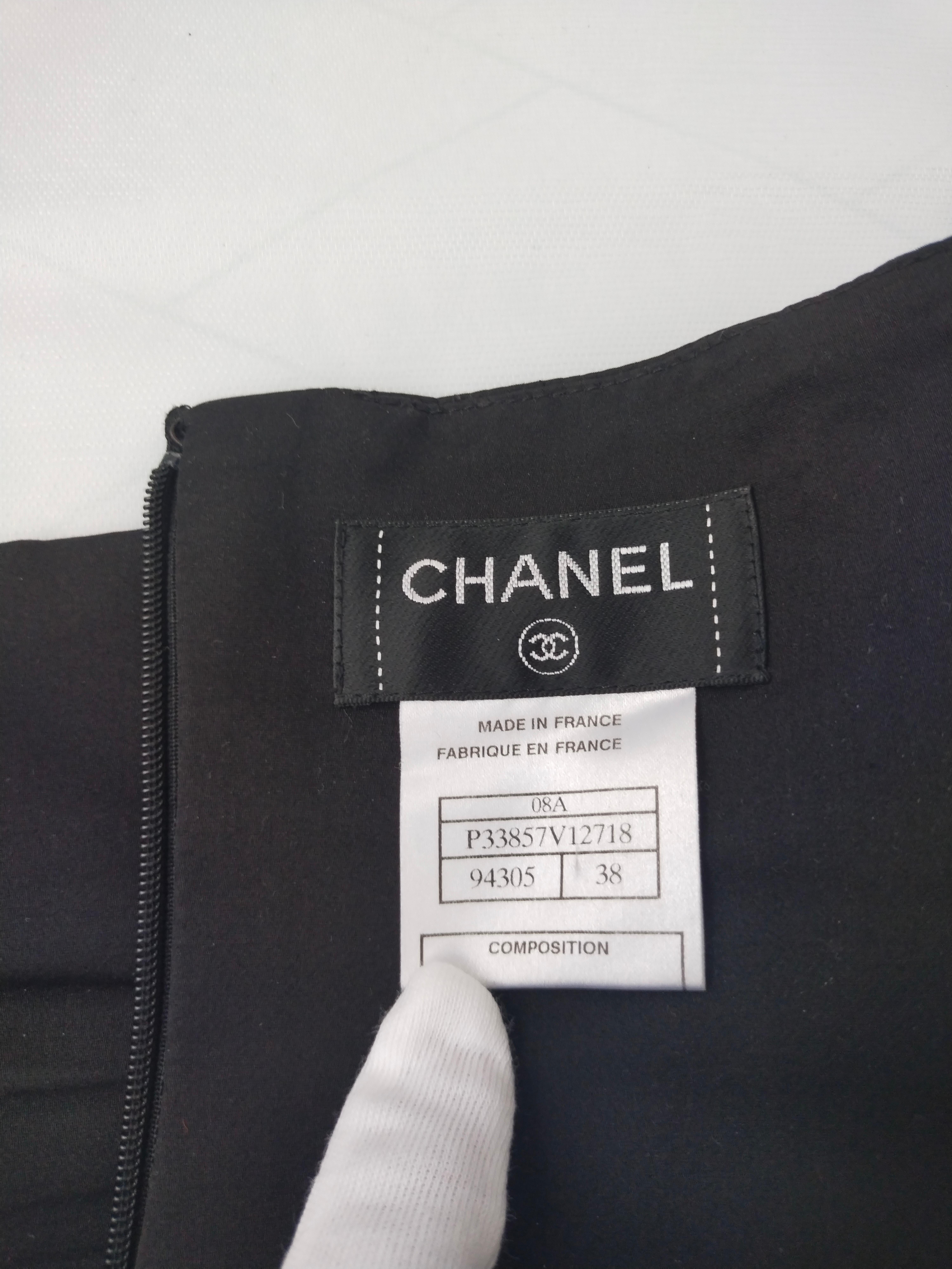 Chanel & Karl Lagerfeld 08A 2008 Pencil silk black skirt 38 FR Karl Lagerfeld fo For Sale 12