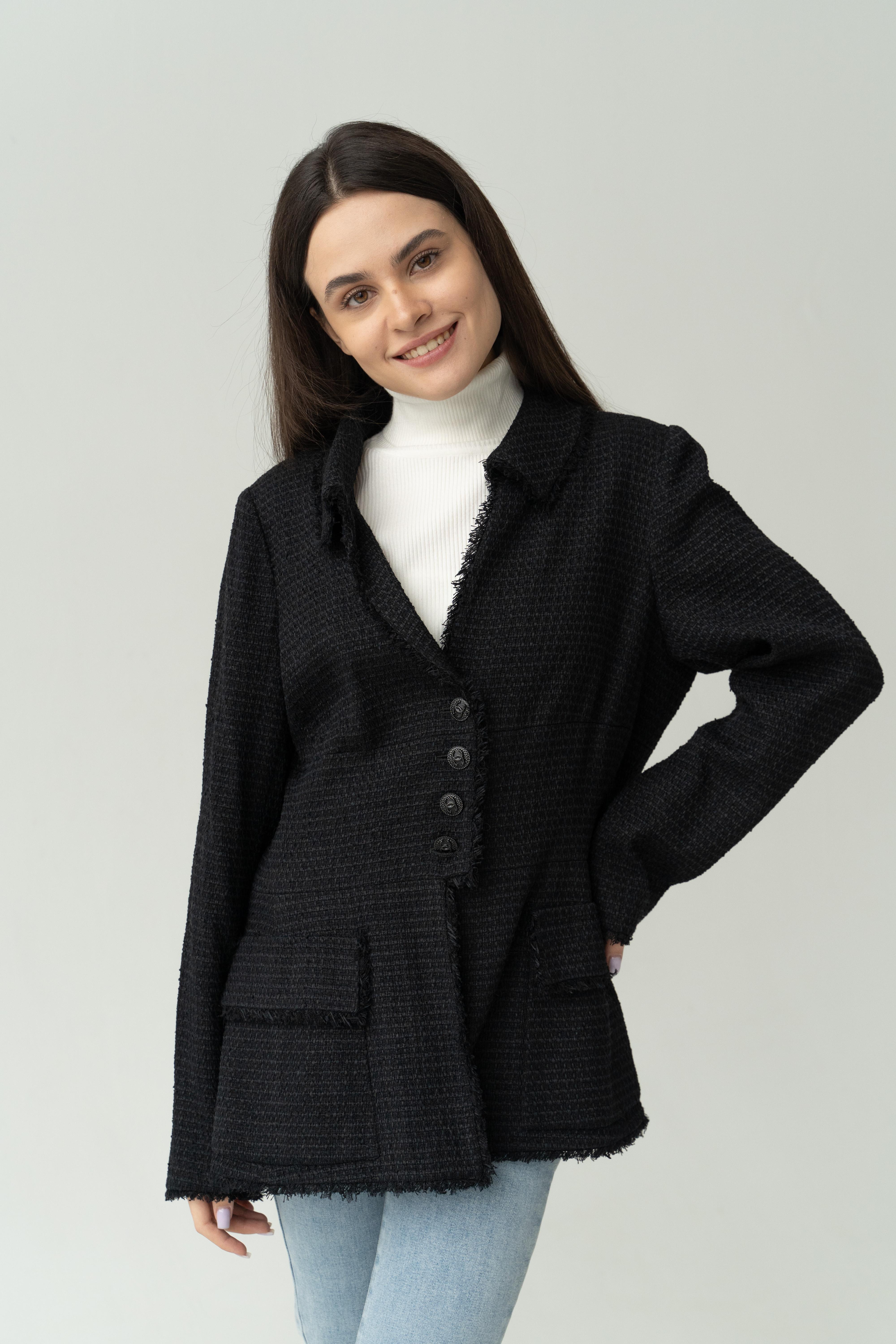 Chanel & Karl Lagerfeld 09P 2009 tweed black jacket CC logo buttons In Excellent Condition In Алматинский Почтамт, KZ