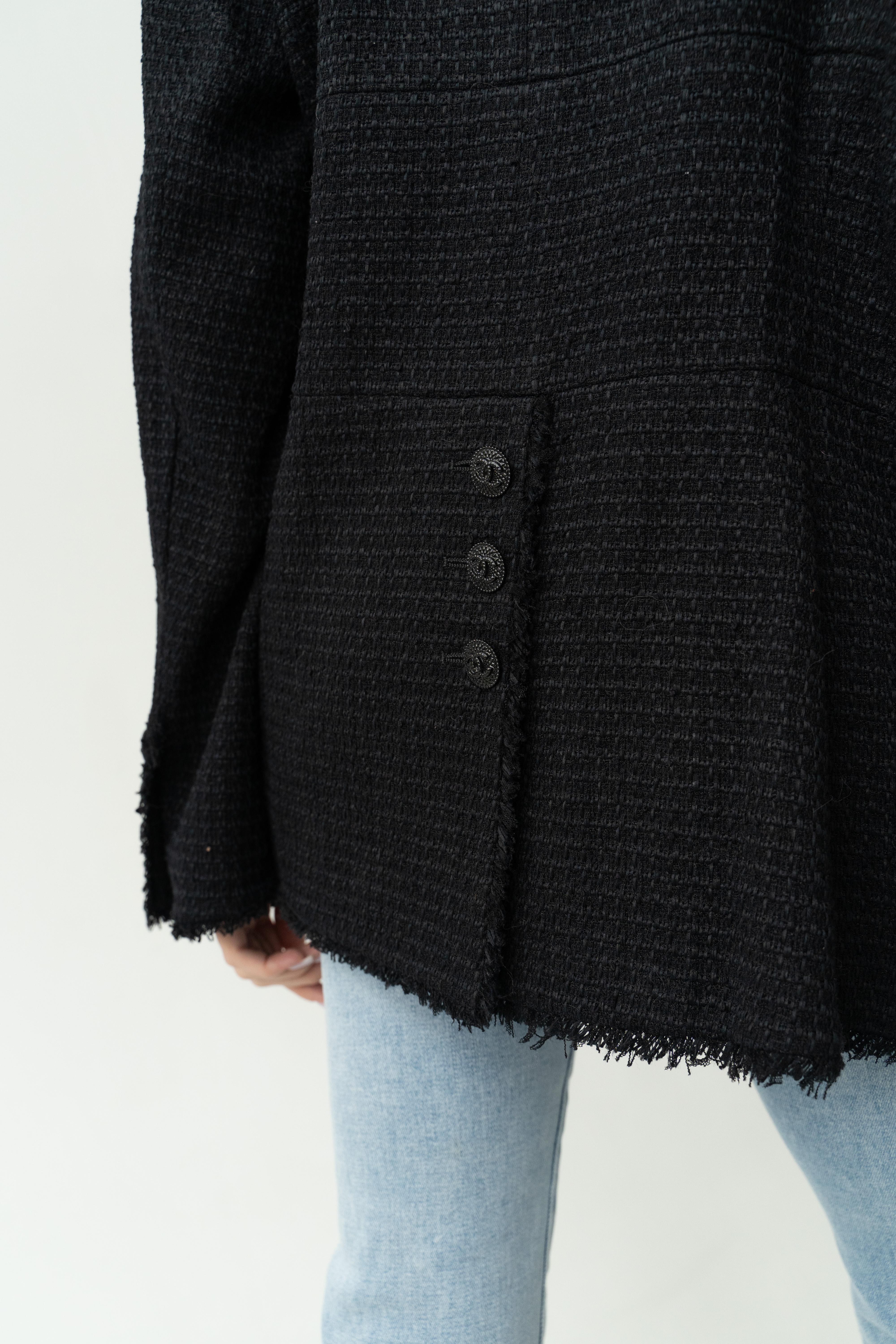 Chanel & Karl Lagerfeld 09P 2009 tweed black jacket CC logo buttons 1