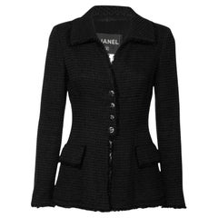 Chanel & Karl Lagerfeld 09P 2009 tweed black jacket CC logo buttons