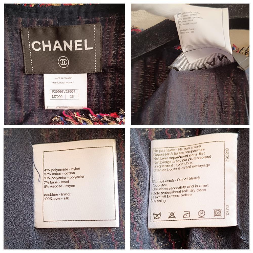 Chanel & Karl Lagerfeld 11C runway 2011 cruise Tweed Cropped Plaid Jacket In Excellent Condition For Sale In Алматинский Почтамт, KZ