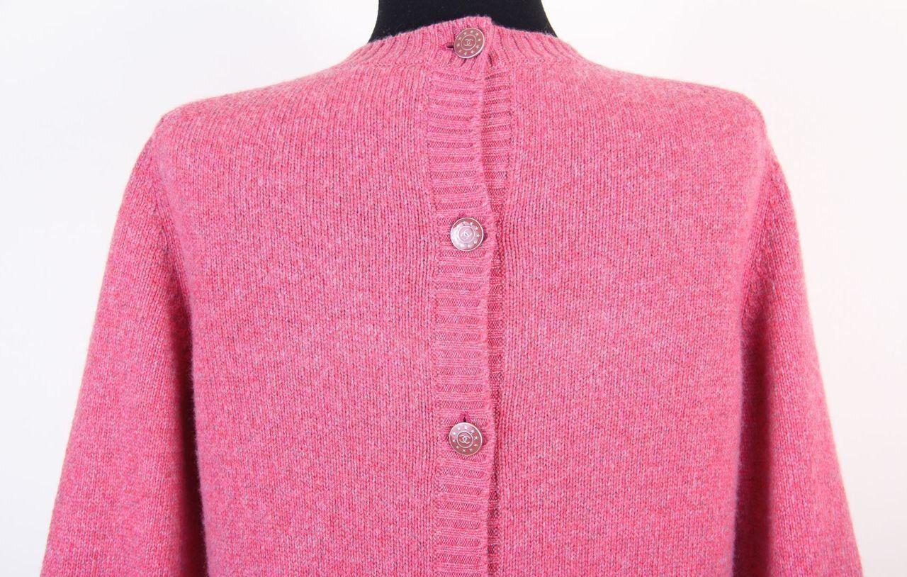 Women's Chanel & Karl Lagerfeld 13P cashmere sweater jumper cardigan pink 2013