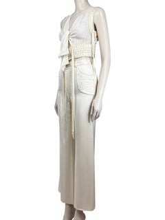 Chanel Karl Lagerfeld 2004 silk ecru set