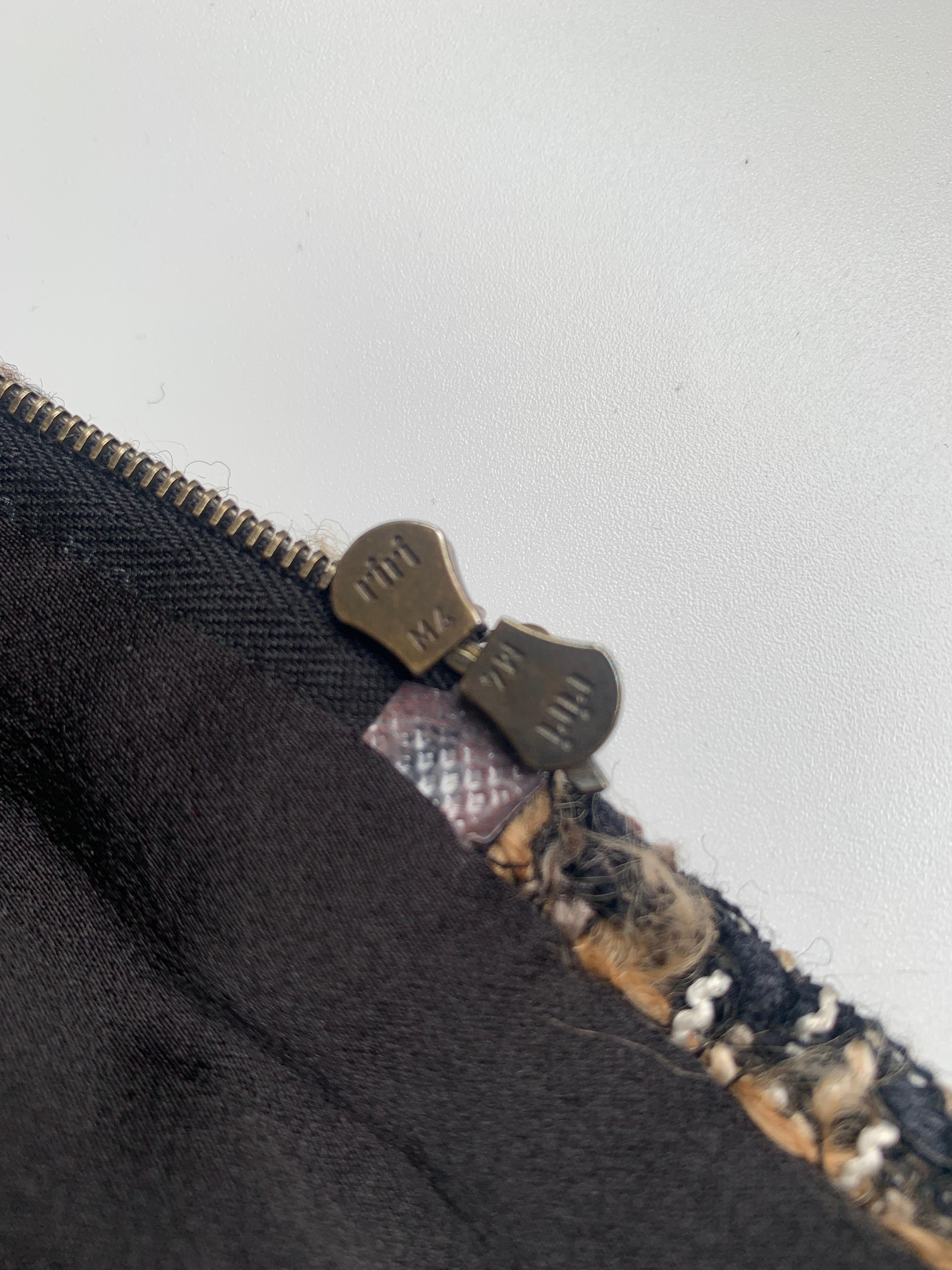 Chanel & Karl Lagerfeld 2005 Cappotto in tweed a quadri in misto lana marrone e multicolore in vendita 9