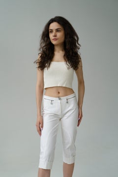 Chanel & Karl Lagerfeld 2009 white breeches / capri