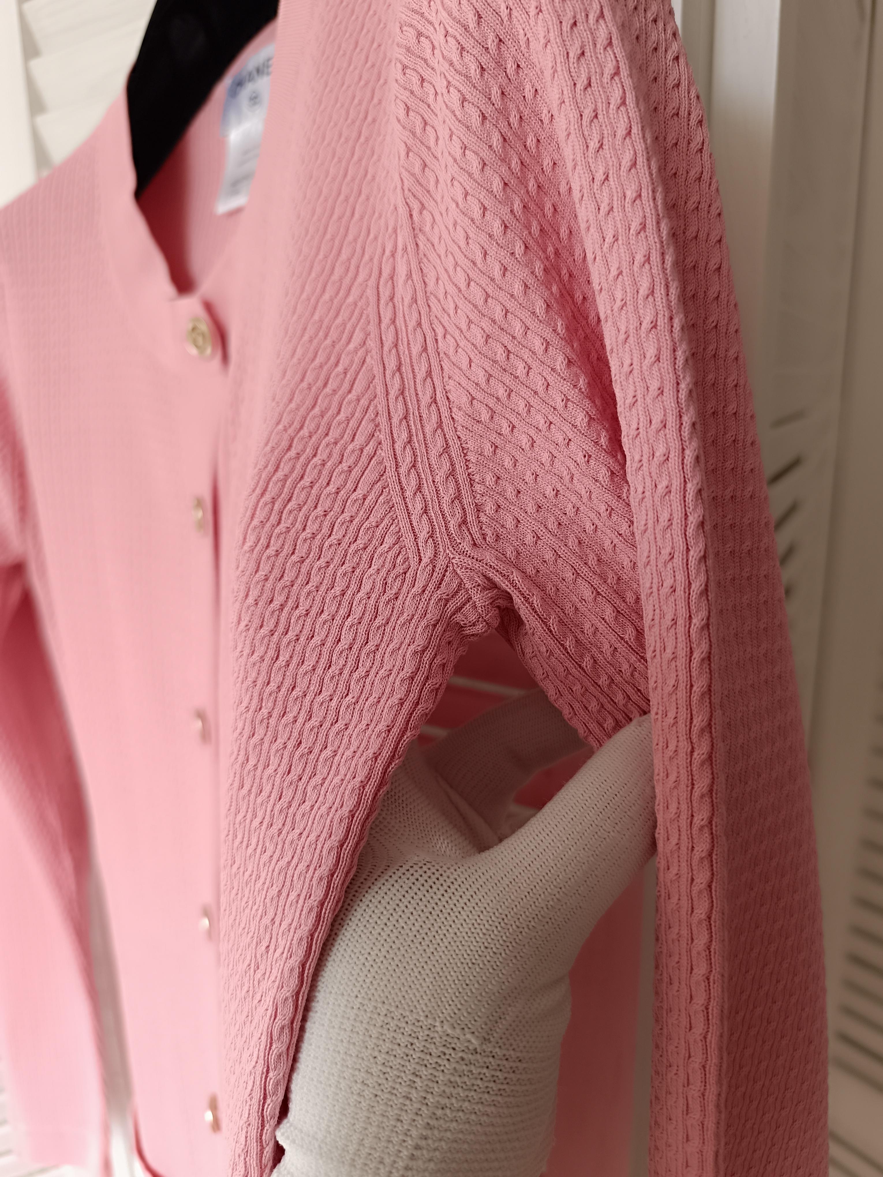 Chanel & Karl Lagerfeld 2011 CC Logo Cotton Silk Dress Pink For Sale 9