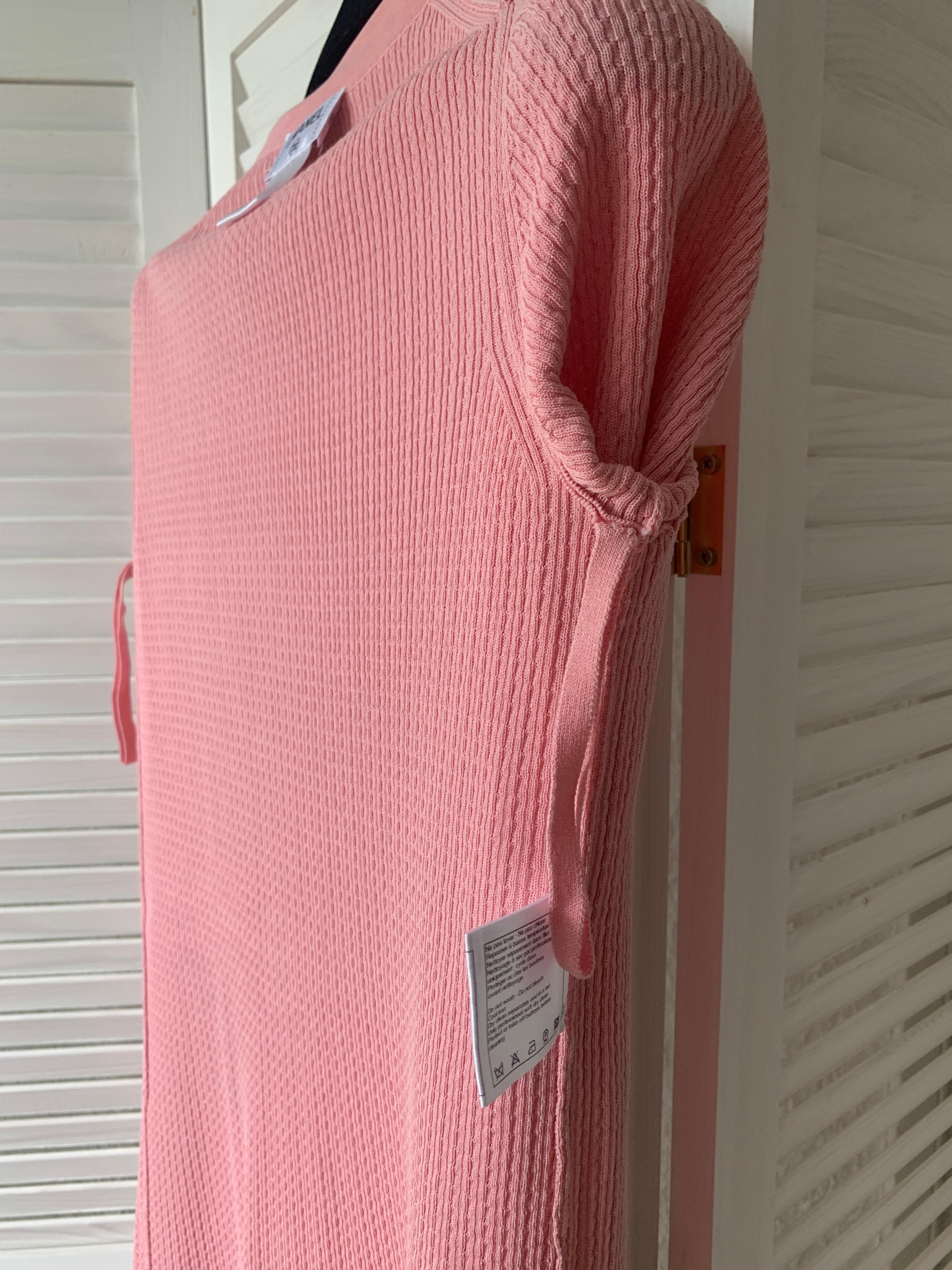 Chanel & Karl Lagerfeld 2011 CC Logo Cotton Silk Dress Pink For Sale 14