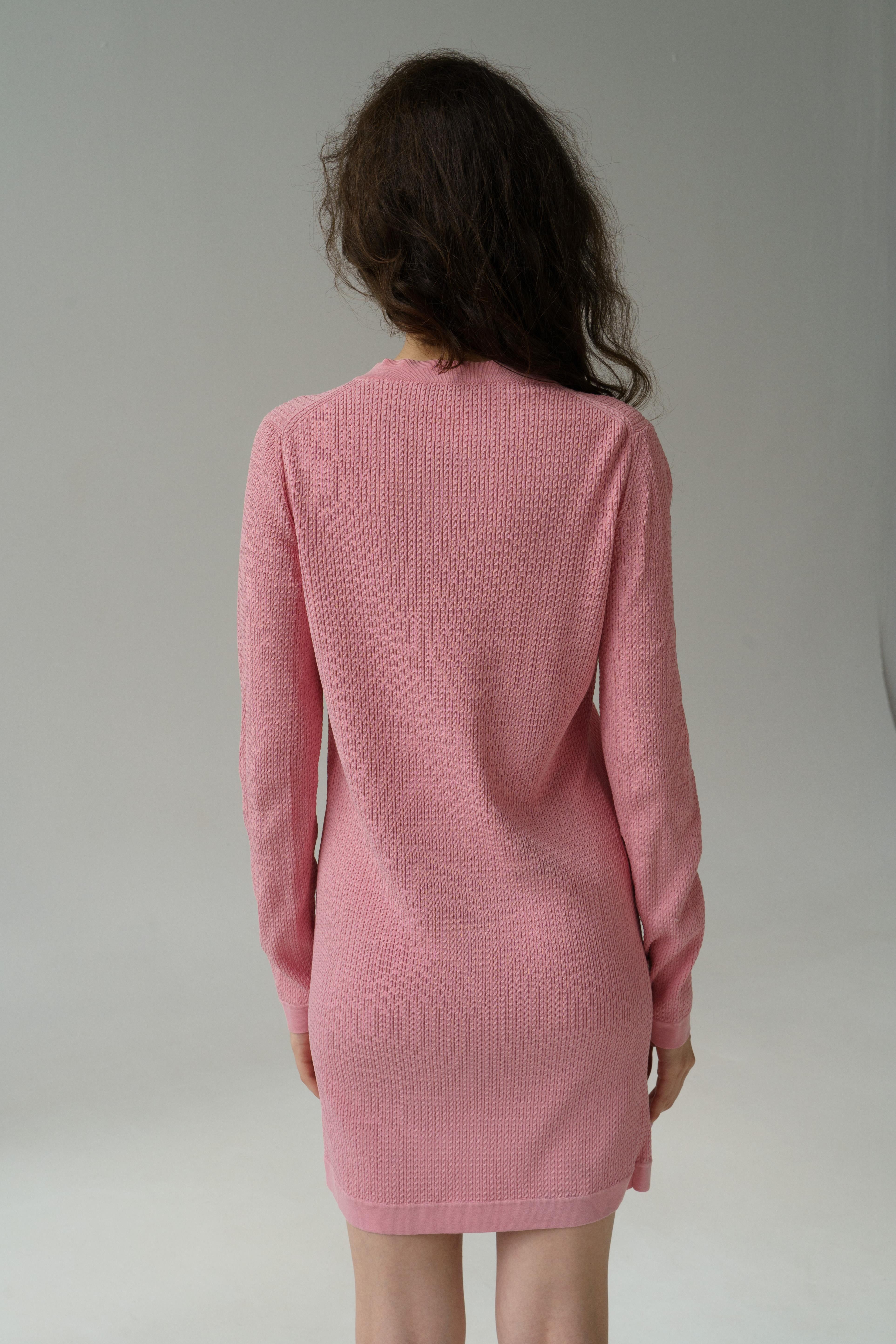 Chanel & Karl Lagerfeld 2011 CC Logo Cotton Silk Dress Pink For Sale 1