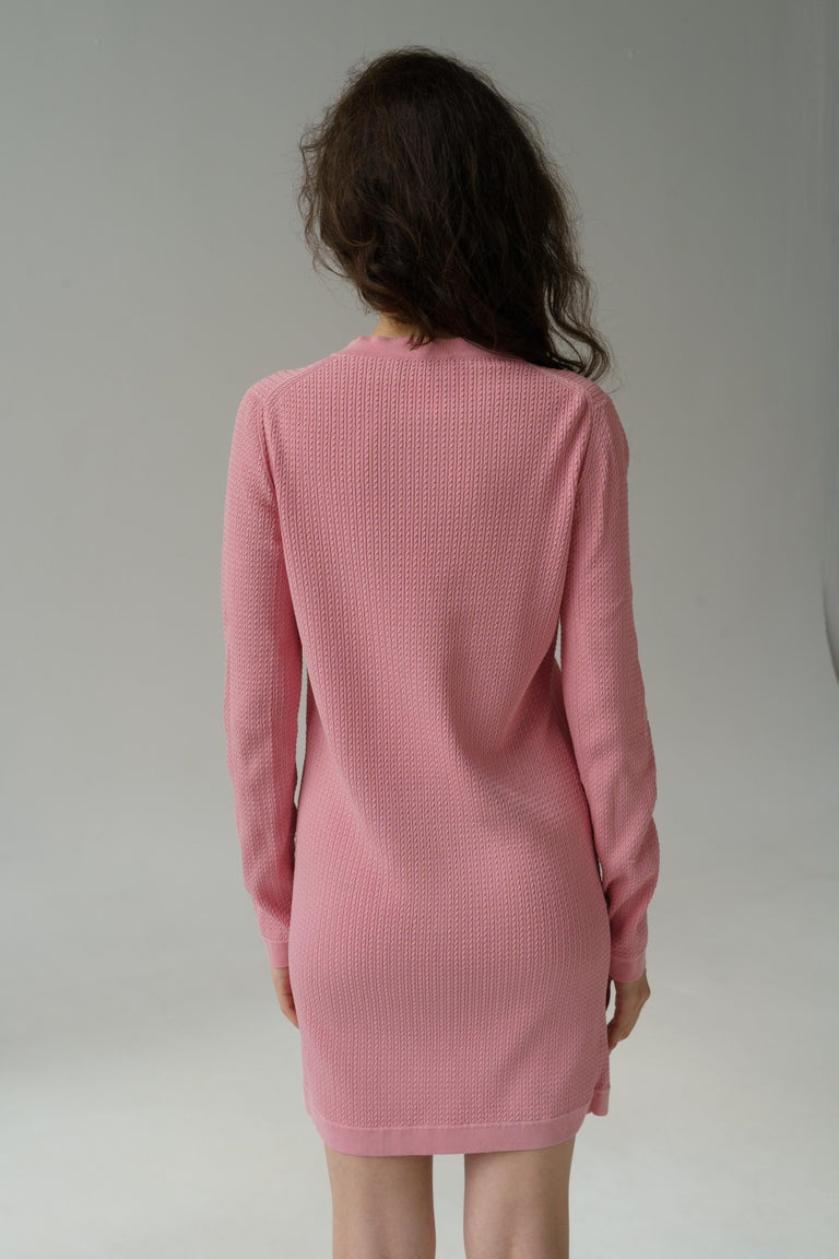 strapless open back dress KARL LAGERFELD PINK SWEAT DRESS  ModaBambini