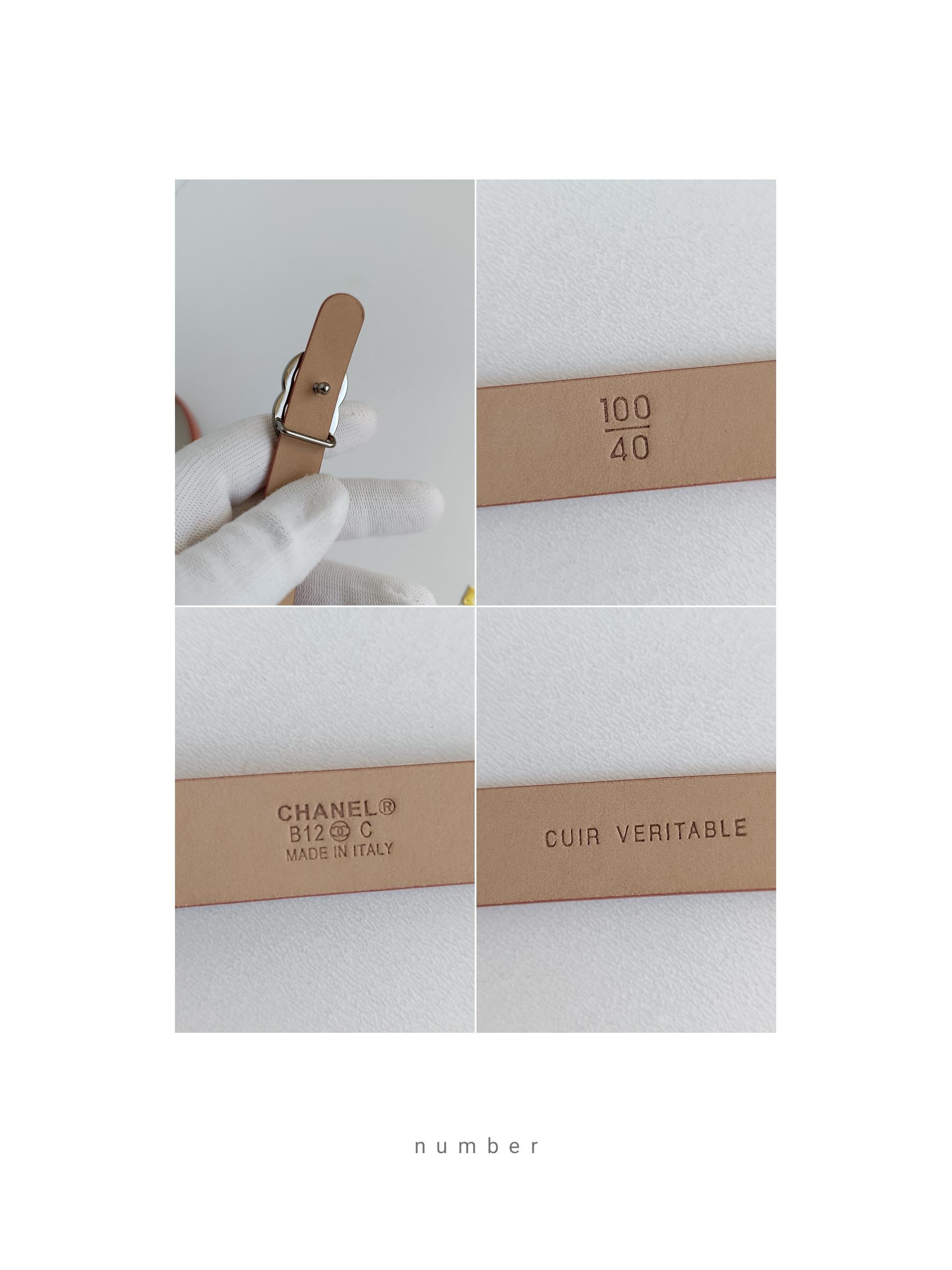 CHANEL Karl Lagerfeld 2012 Skinny belt patent leather SZ 110 For Sale 8