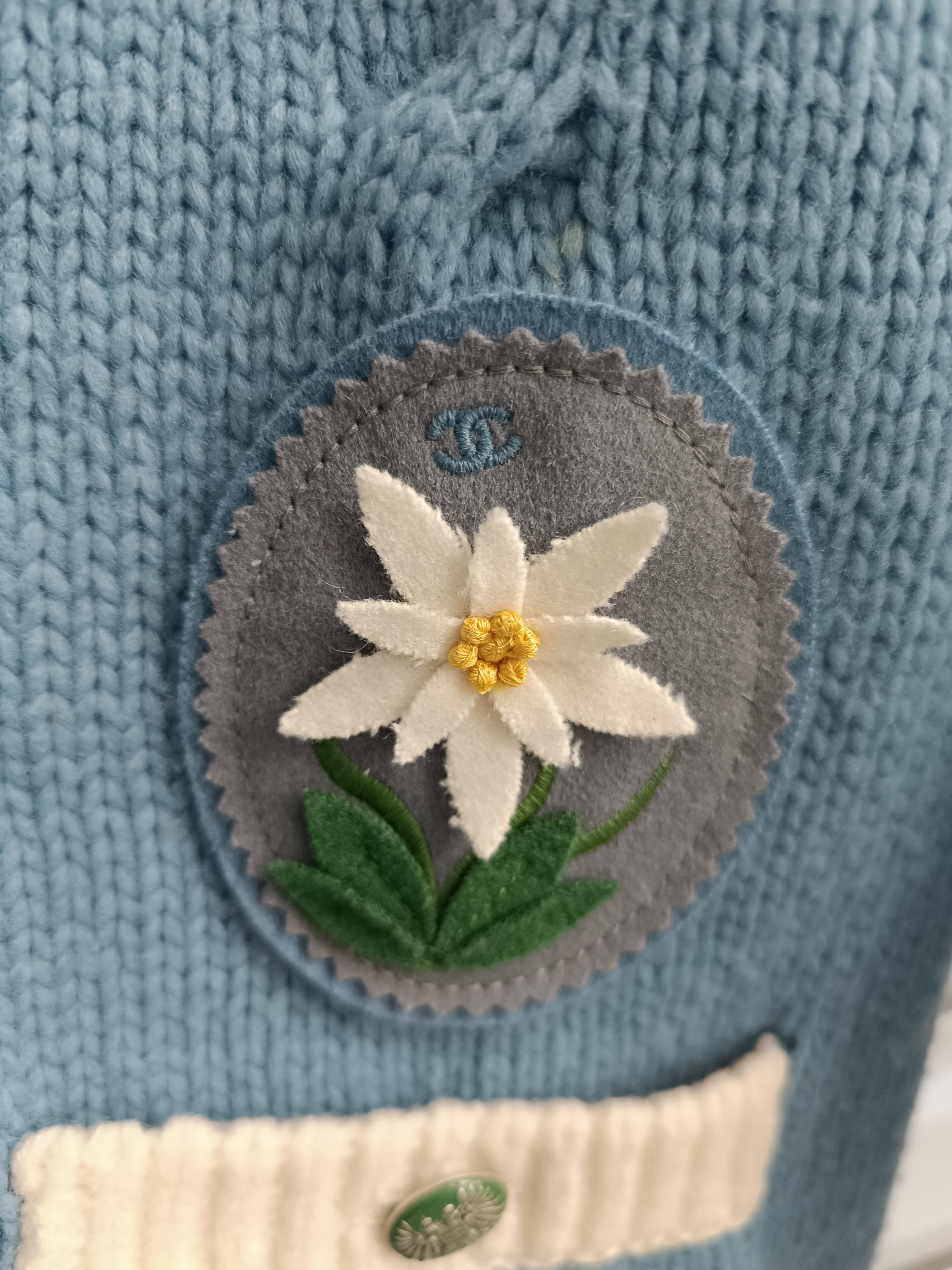 Chanel & Karl Lagerfeld 2014 – 2015, Paris-Salzburg 15PF Flower Patch Cardigan For Sale 14