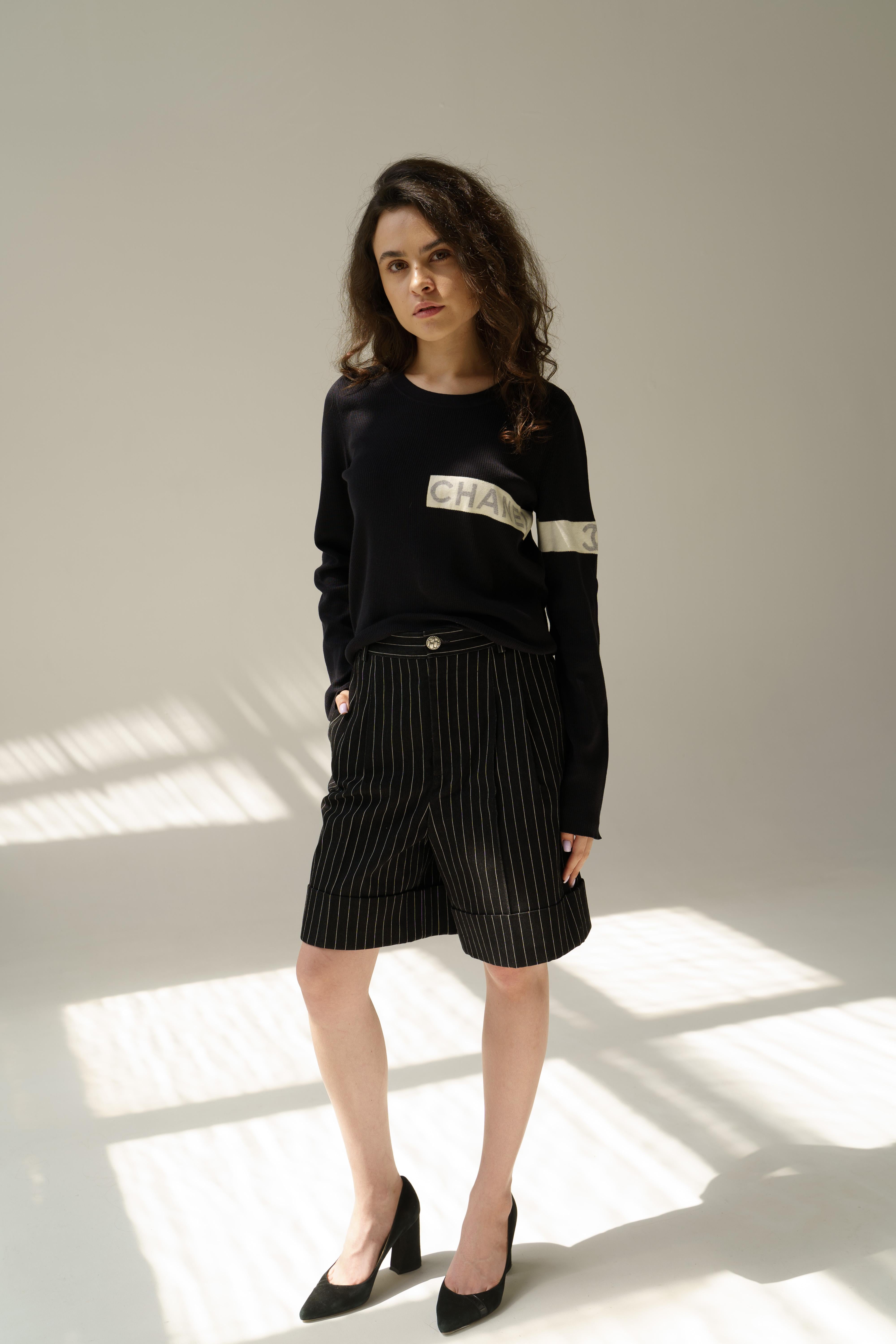 Women's Chanel & Karl Lagerfeld 2015 long runway shorts For Sale