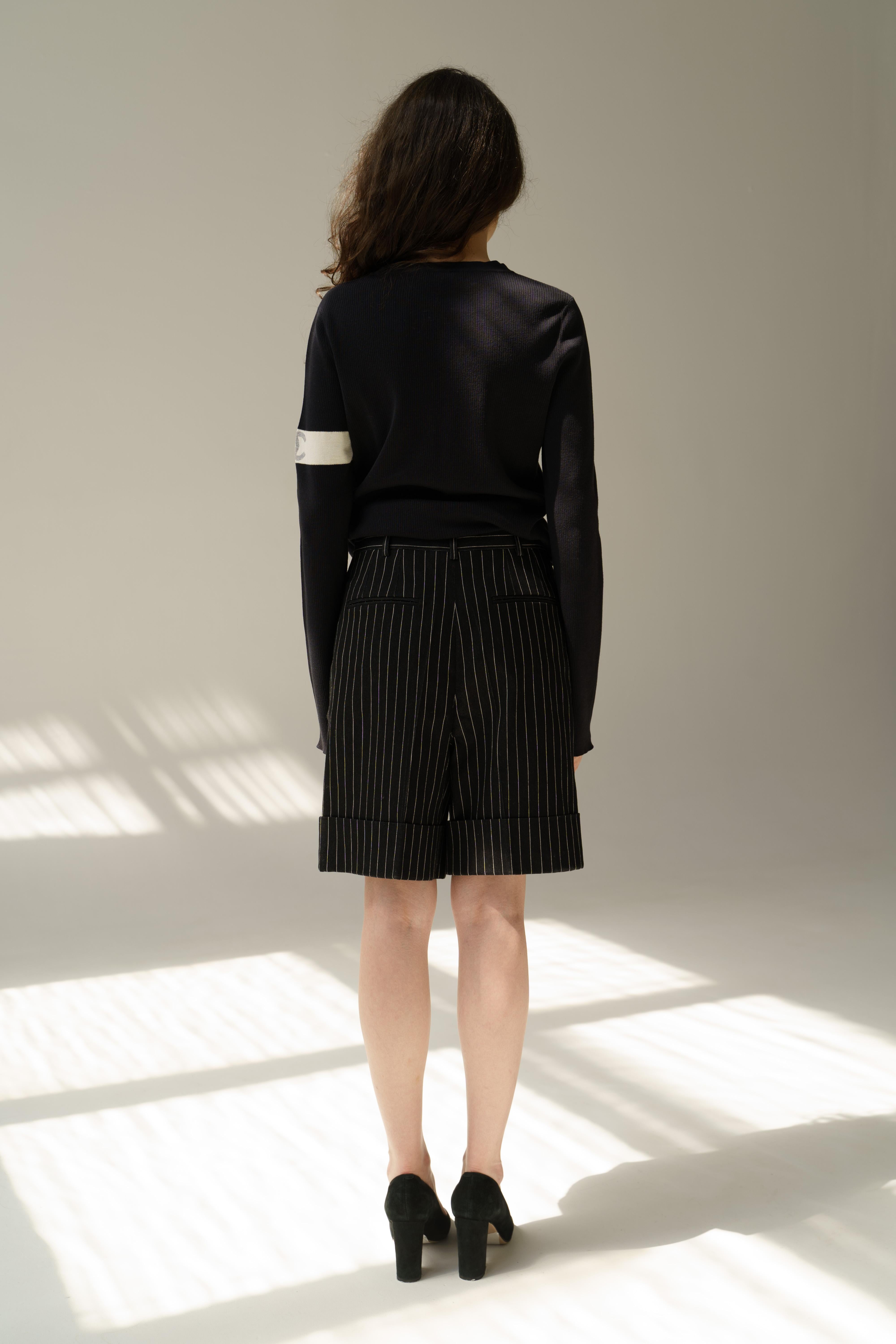 Chanel & Karl Lagerfeld 2015 long runway shorts For Sale 2