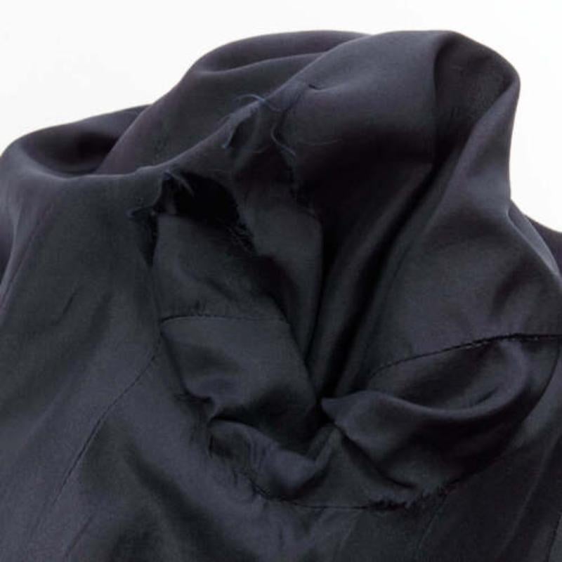 CHANEL Karl Lagerfeld 98A Vintage navy wool CC button blazer FR36 S For Sale 6