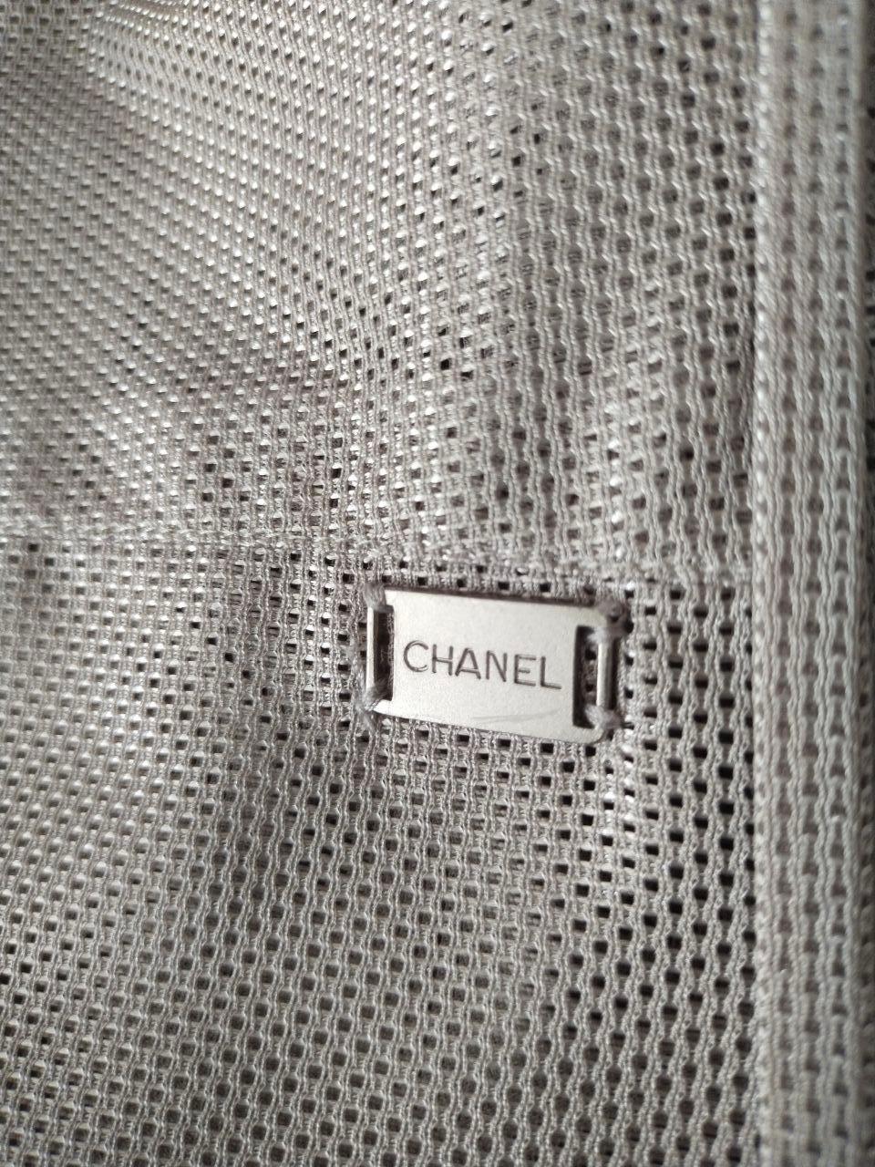 Chanel & Karl Lagerfeld 99P 1999 SPRING  silver dress with logo-embellished  For Sale 7