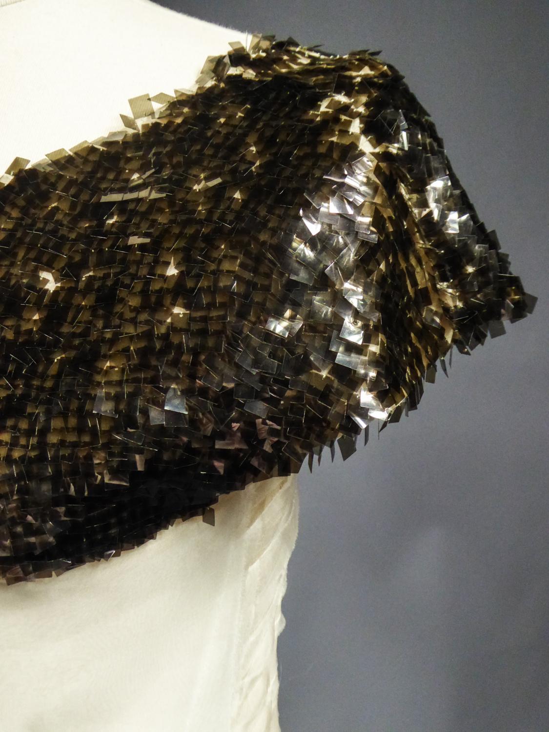 A Chanel / Karl Lagerfeld Sequins & Silk Gauze Cocktail Dress Circa 2010  For Sale 5