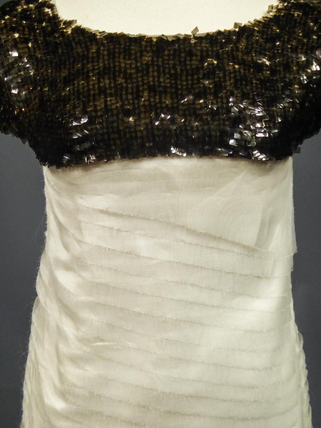 A Chanel / Karl Lagerfeld Sequins & Silk Gauze Cocktail Dress Circa 2010  For Sale 7