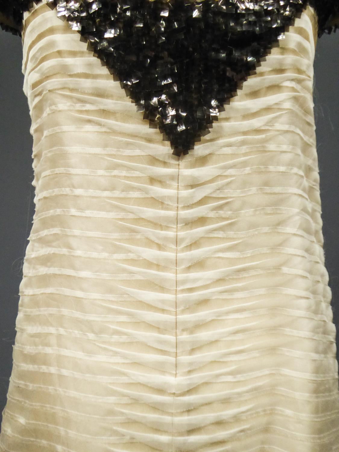 A Chanel / Karl Lagerfeld Sequins & Silk Gauze Cocktail Dress Circa 2010  For Sale 2