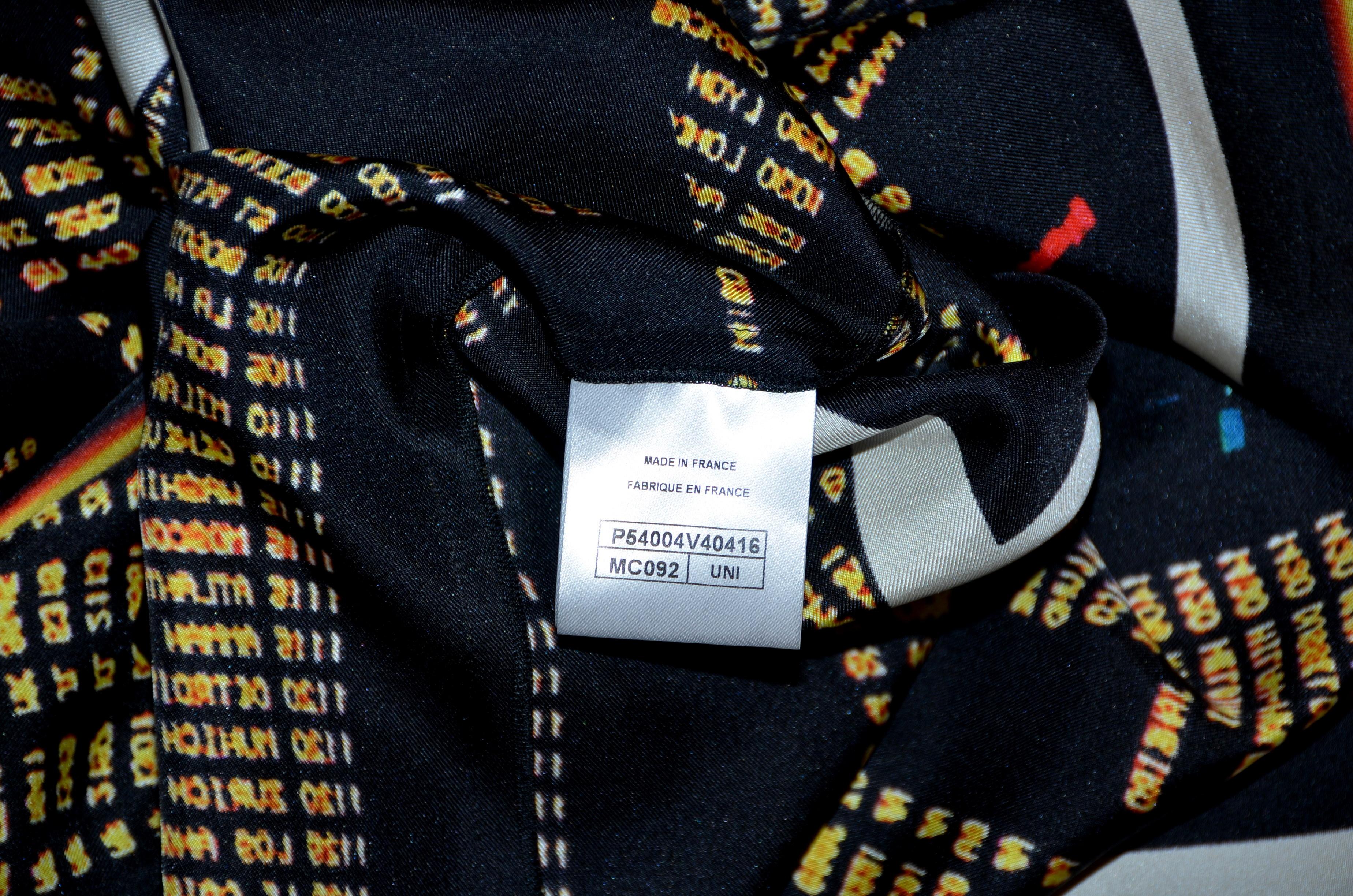 Chanel  Karl Lagerfeld Collection  '16  Silk Printed CC Kaftan Dress O/S  NEW In Excellent Condition In New York, NY