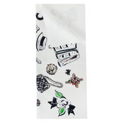 Chanel & Karl Lagerfeld Sammler Signatur drucken weiße Gläser Reinigungstuch
