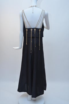CHANEL Karl Lagerfeld Dress Embellished  CC Charms  Chains And Pearls   NEW 38FR