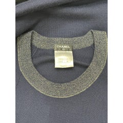 CHANEL Karl Lagerfeld Navy Cashmere Knit Dress Sz.38