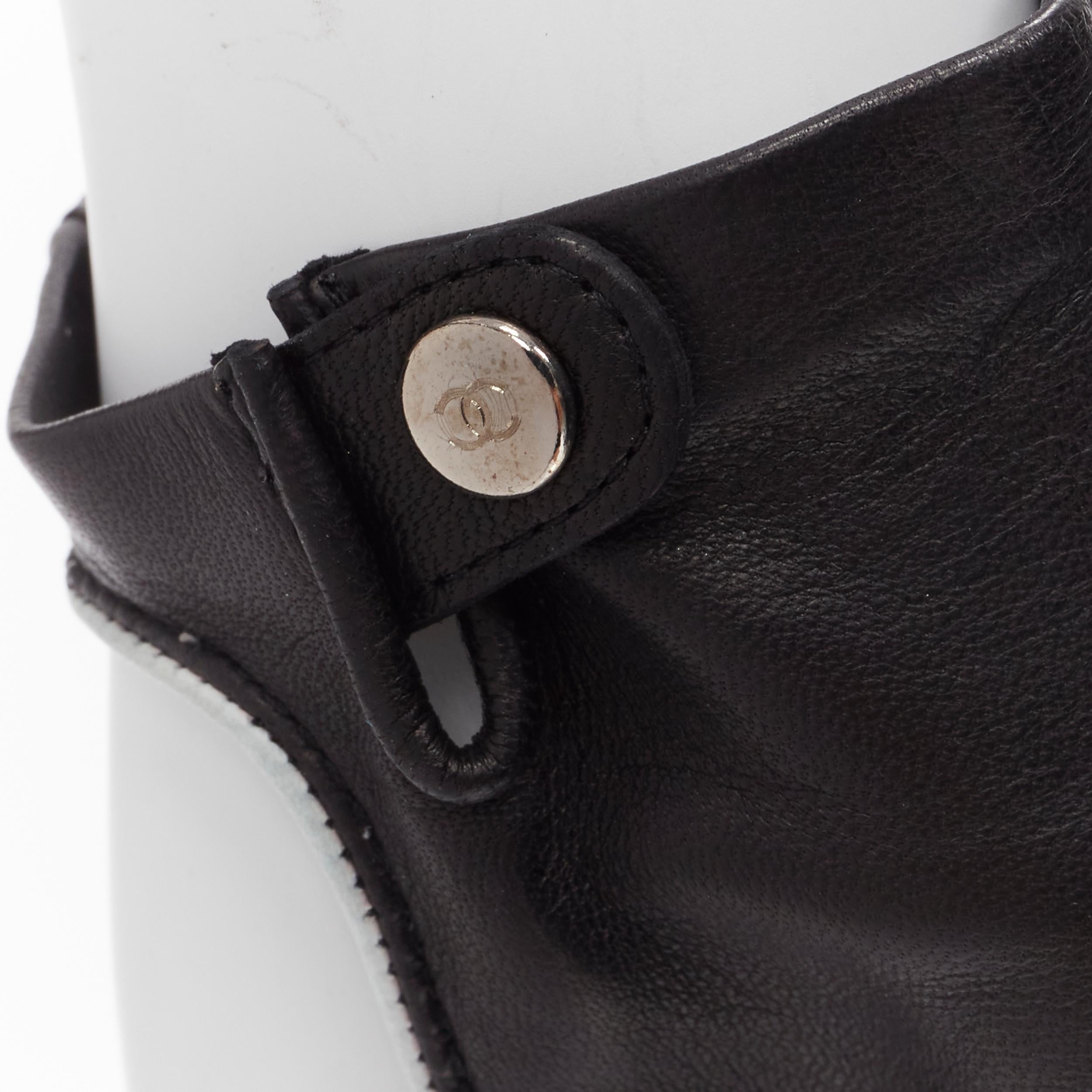 karl lagerfeld fingerless leather gloves