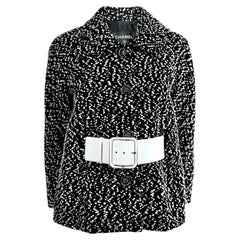 Chanel Karl Lagerfeld Resort 2019 La Pausa Look 23 Black White tweed jacket