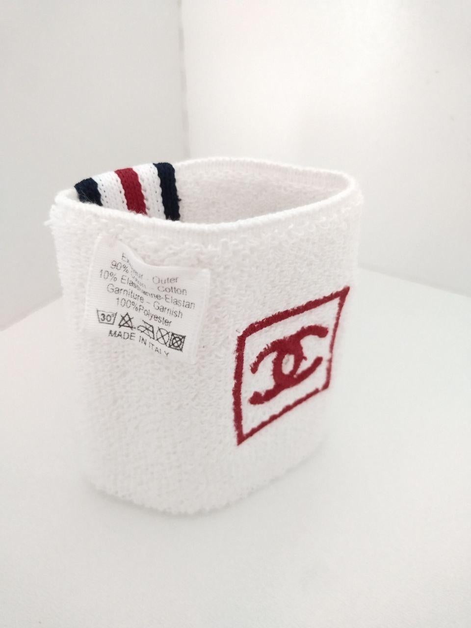 Chanel & Karl Lagerfeld Sports Line Vintage Wristband Y2K 2000s For Sale 4