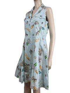 Chanel Karl Lagerfeld Spring 1996 printed cotton dress