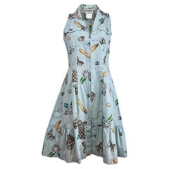 Chanel Karl Lagerfeld Spring 1996 printed cotton dress