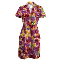 Chanel Karl Lagerfeld Spring 1997 printed floral dress
