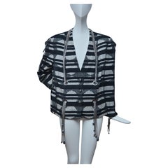 Chanel Karl Lagerfeld Tweed Jacket with CC Logo Pearl Chains NEW 48FR